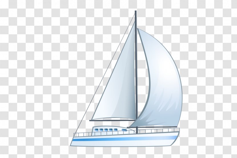 Sailing Schooner Yawl Caravel - Microsoft Azure - Sailboat Pattern Transparent PNG
