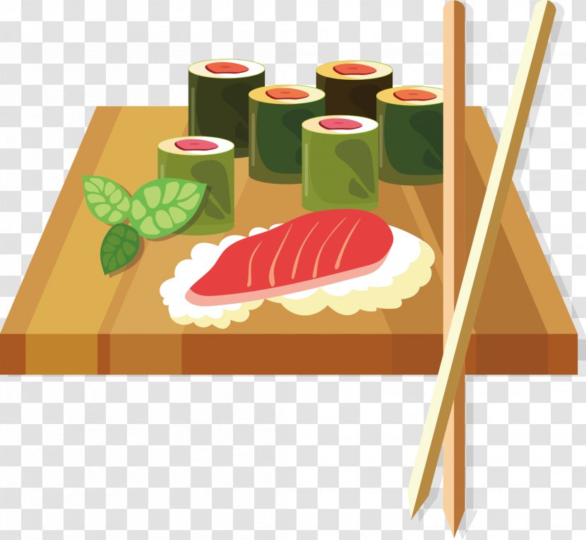 Sushi Asian Cuisine Japanese Sashimi Makizushi - Kuai Transparent PNG