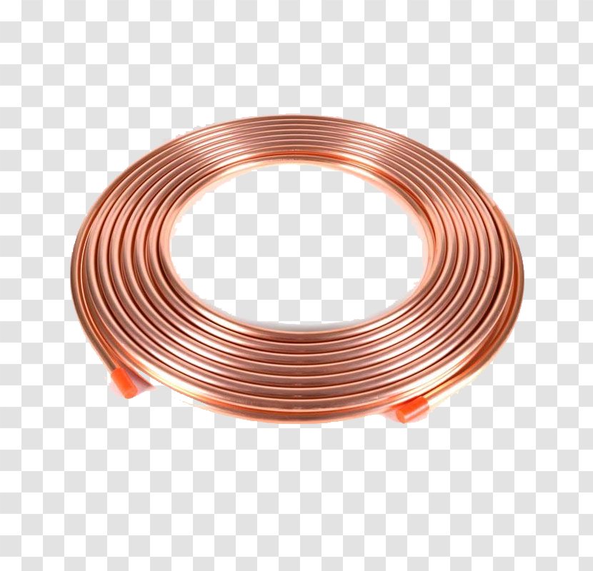 Copper Tubing Pipe Drawing Tube - Conductor - Brass Transparent PNG
