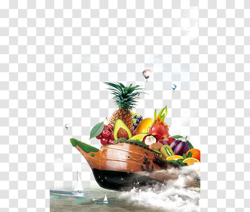 Juice Advertising Poster Auglis - Publicity - Creative Boat Big Coffee Fruit Transparent PNG