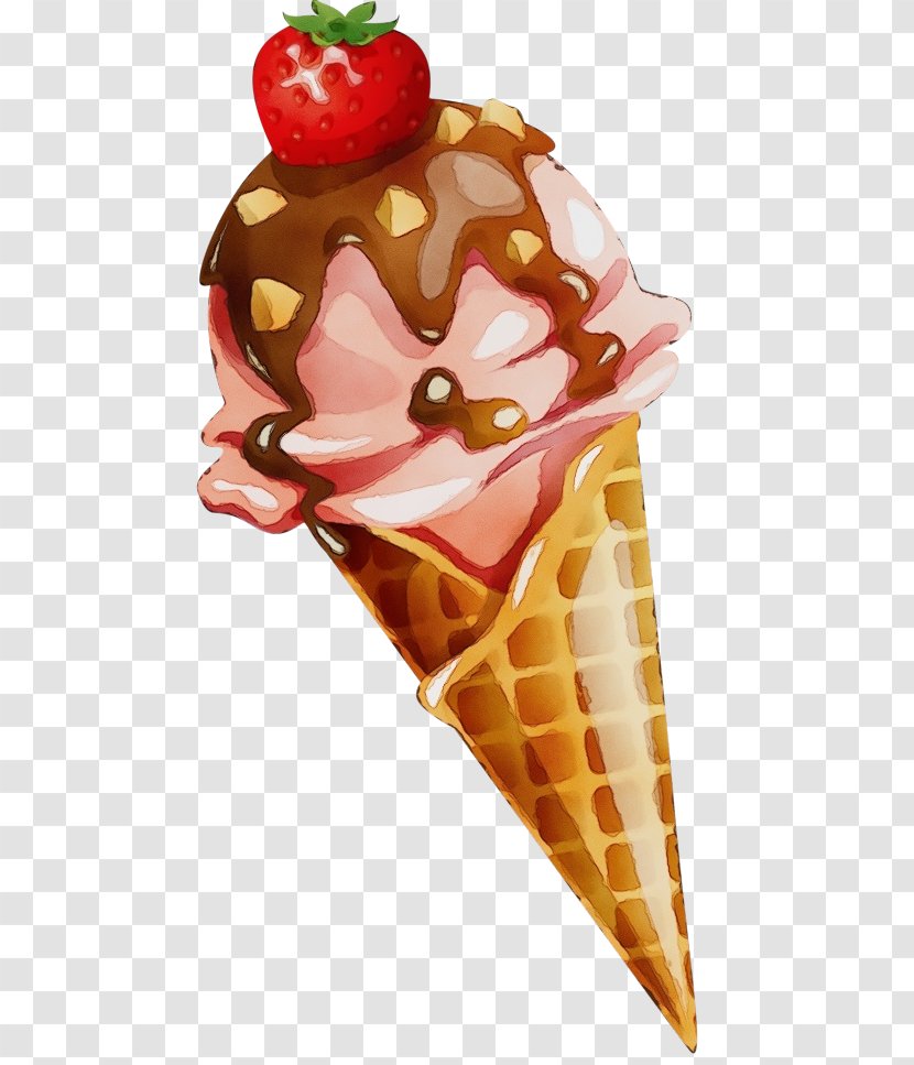 Ice Cream Cone Background - Cuisine Wafer Transparent PNG