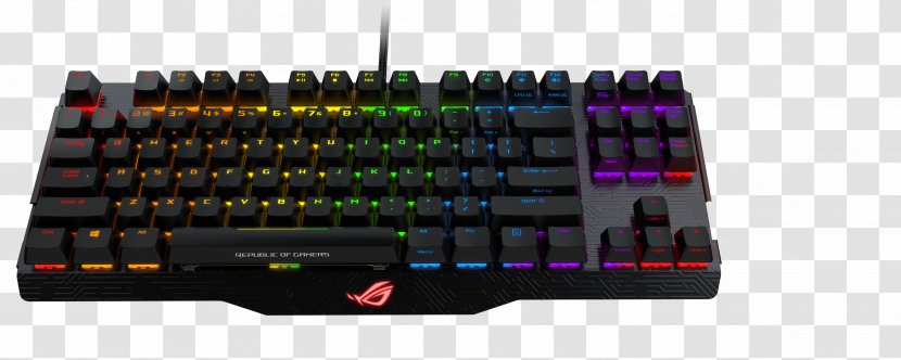 Computer Keyboard Laptop ASUS Gaming Keypad Republic Of Gamers Transparent PNG