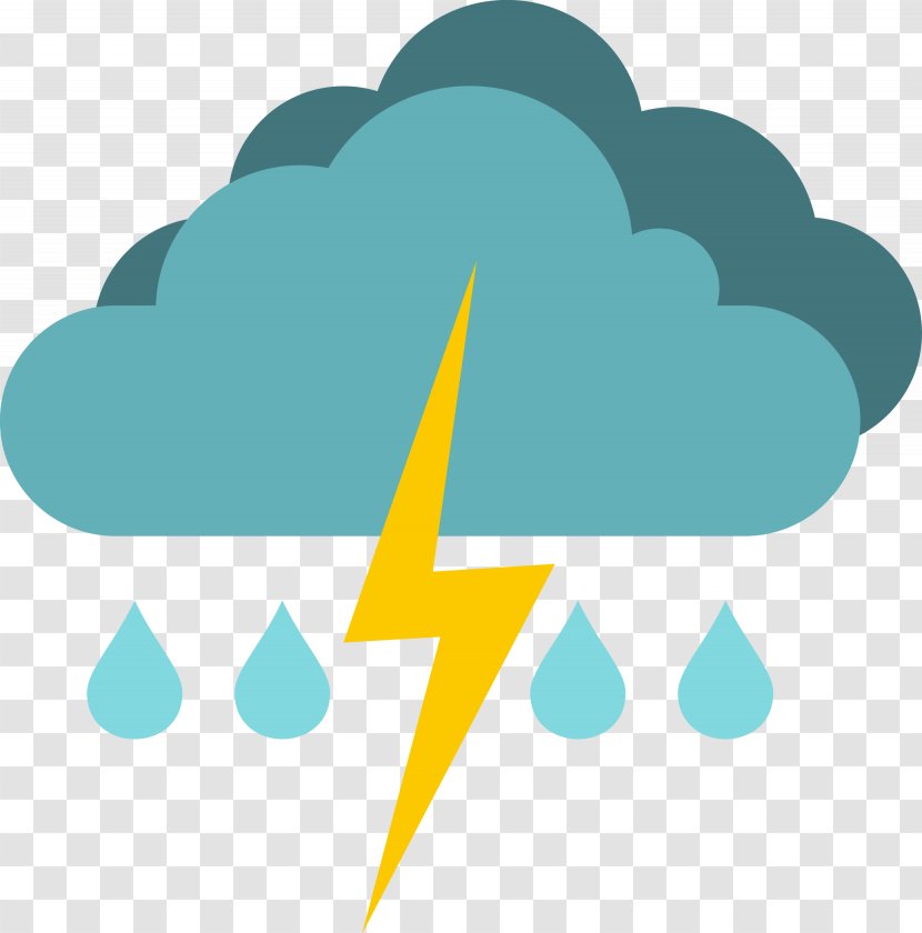 Thunderstorm Lightning Illustration - Weather Vector Transparent PNG