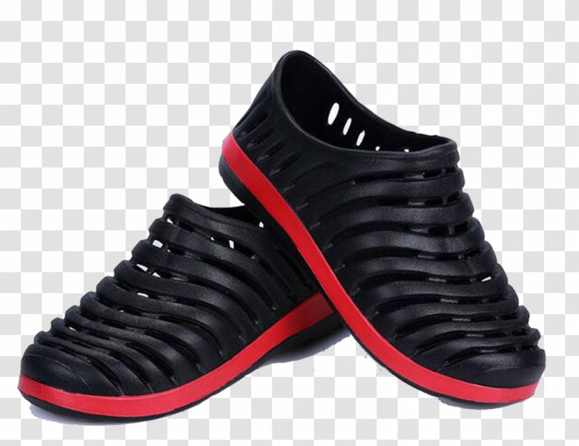 Slipper Sandal Shoe Flip-flops - Water - Black Men's Sandals Transparent PNG