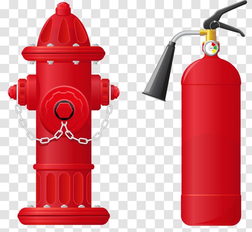 Firefighter Firefighting Tool Fire Engine Clip Art - Red Extinguisher Transparent PNG