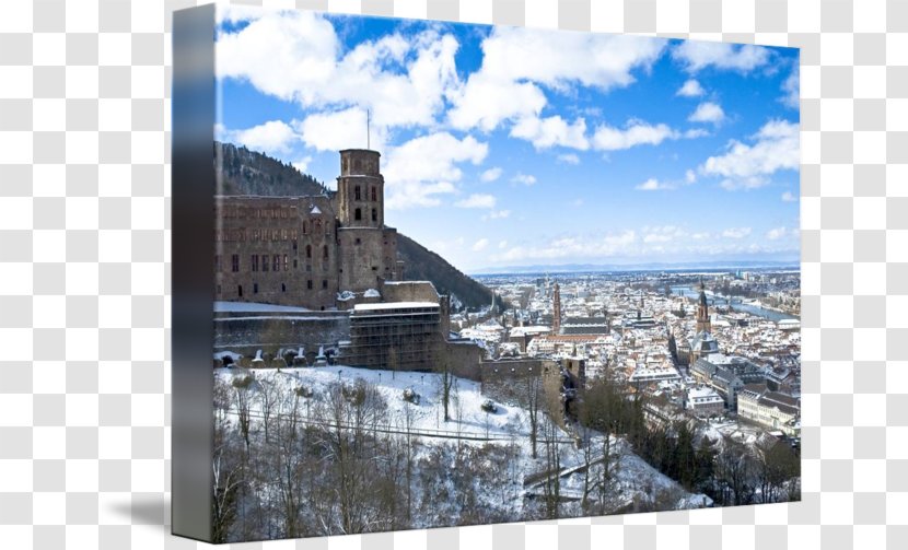 Heidelberg Castle Building Winter Imagekind Canvas Transparent PNG