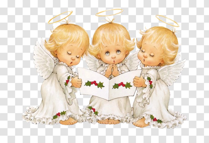 Christmas Angel Clip Art - Friendship - Cute Angels Carolers Free Clipart Transparent PNG