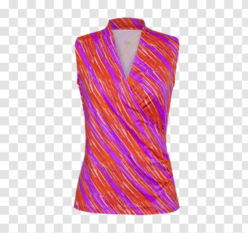 Shoulder Sleeve Blouse Magenta Dress - Neck Transparent PNG