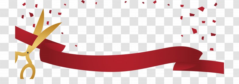 Euclidean Vector Opening Ceremony Ribbon Clip Art - Brand - Red Banner Transparent PNG
