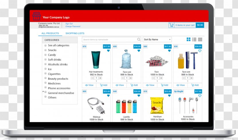 Computer Program Monitors Display Advertising Organization Web Page - Convenience Store Transparent PNG