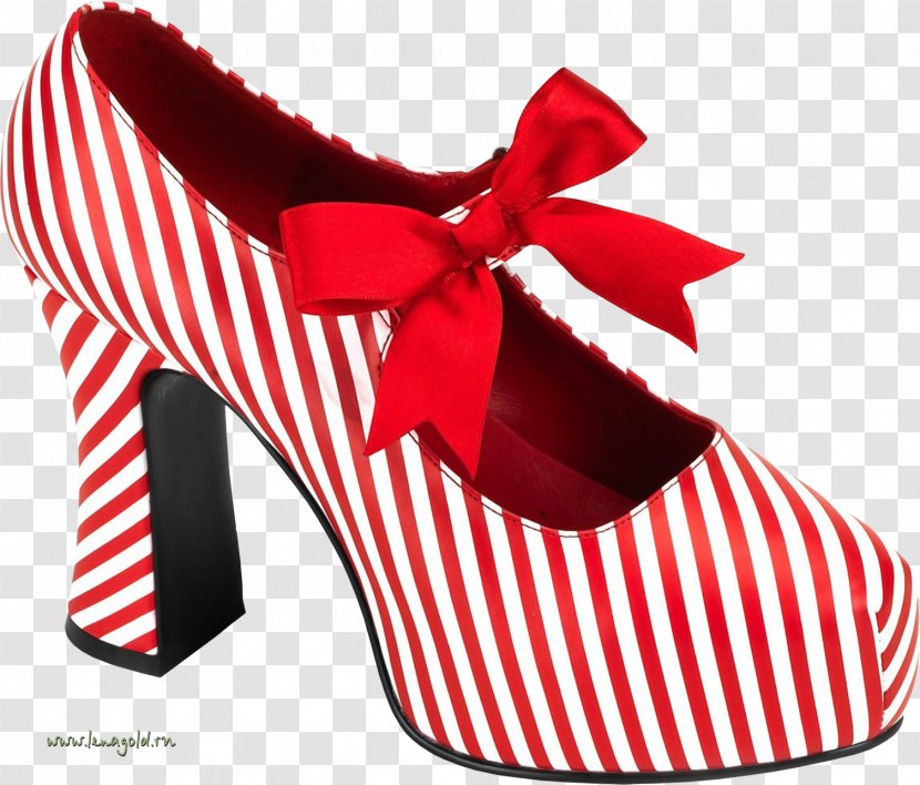Candy Cane Shoe High-heeled Footwear Boot - Red - Women Shoes Image Transparent PNG