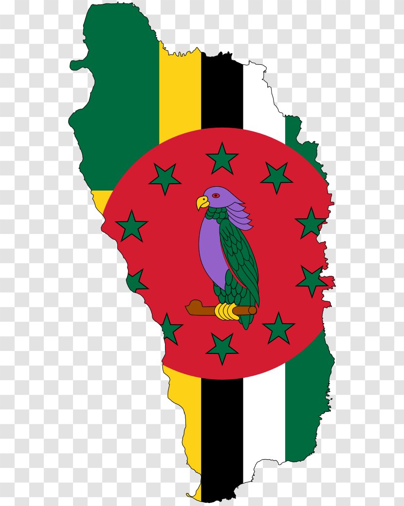 Flag Of Dominica Map The Dominican Republic - Parrot - Us Clipart Transparent PNG