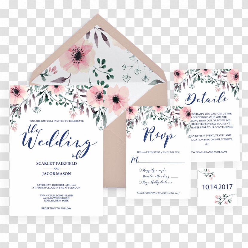 Wedding Invitation Place Cards Reception Paper - Printing Transparent PNG