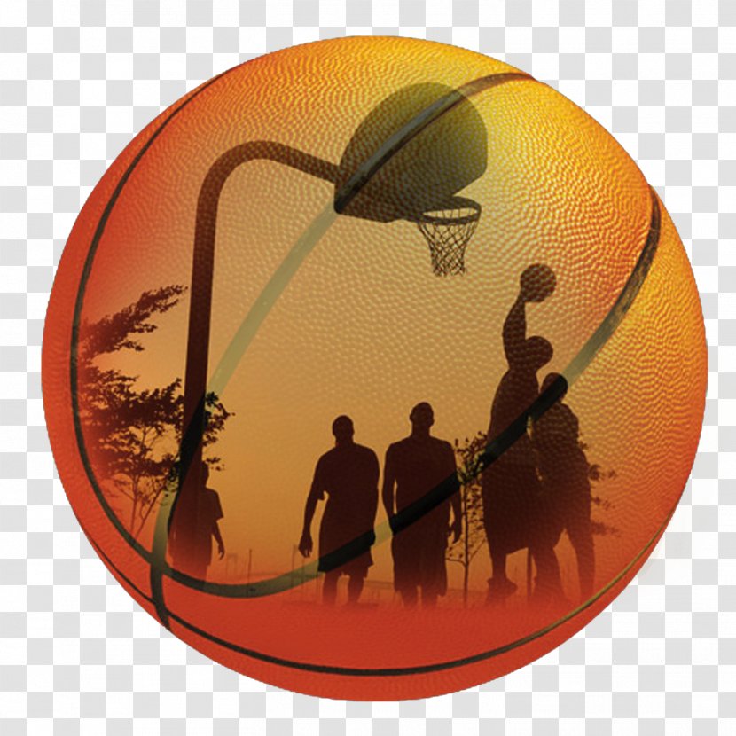 Basketball NBA Streetball Pick-up Game - Orange - Clipart Transparent PNG