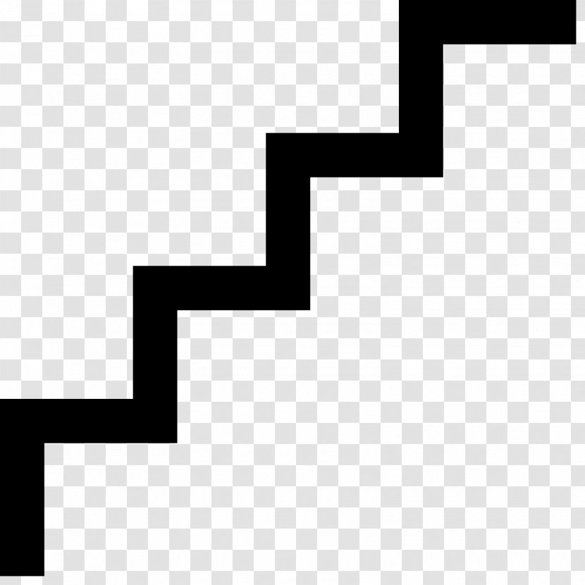 Stairs Symbol - Black - Horizontal Line Transparent PNG