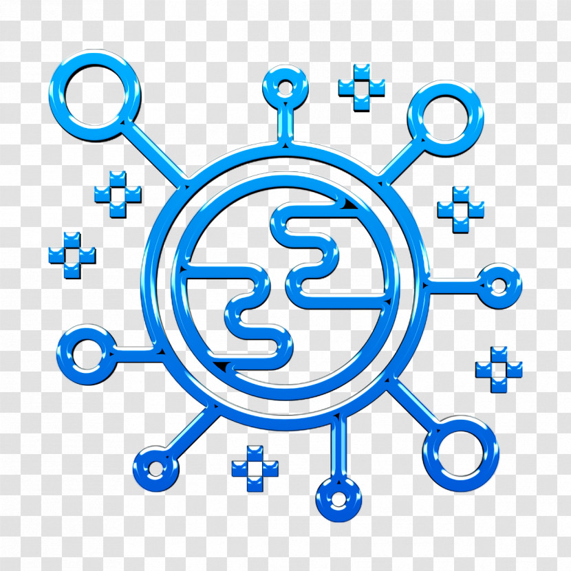 Global Icon World Icon Blockchain Icon Transparent PNG