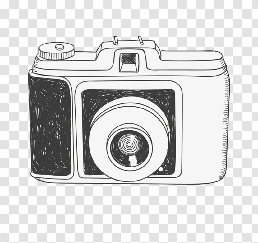 Camera Drawing Photography Clip Art - Hand-painted The Lines Vector Graphics Transparent PNG