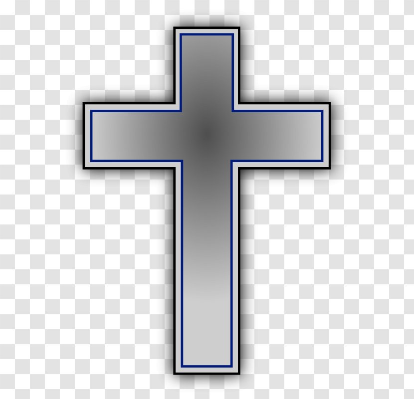 Christian Cross Clip Art - Silver Transparent PNG