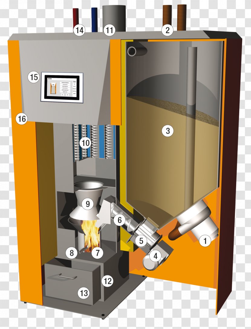 Pellet Stove Condensing Boiler Fuel - Machine - Design Transparent PNG