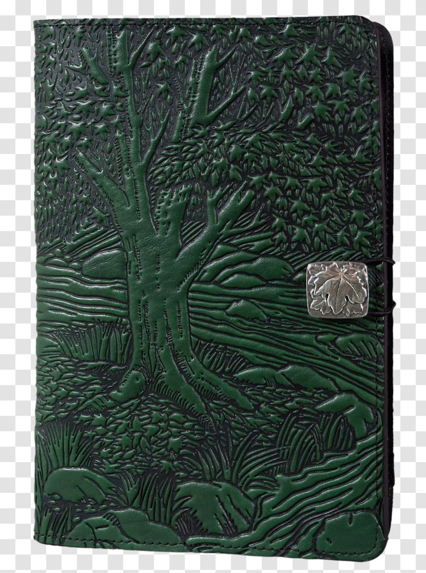 Oberon Design Tree Drawing Leather Book Cover - Grass - Kindle Transparent PNG