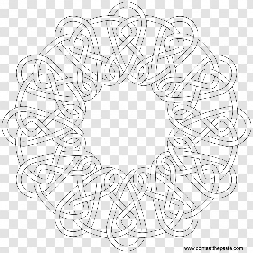 Celtic Knot Coloring Book Celts Mandala - Line Art - Islamic Facebook Cover Template For Ramadan Transparent PNG
