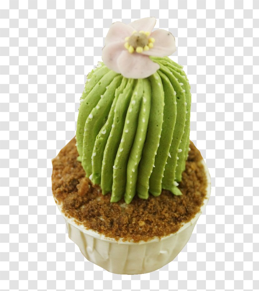 Ice Cream Cupcake Matcha U4ed9u4ebau638cu7c7b - Muffin - Green Cactus Transparent PNG