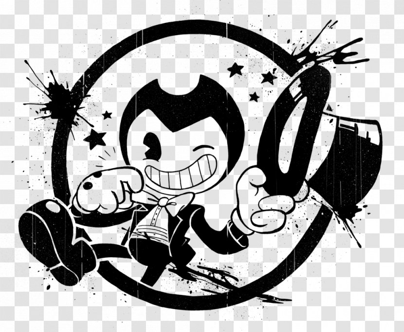 Bendy And The Ink Machine Decal Video Game - Cartoon - Watercolor Transparent PNG