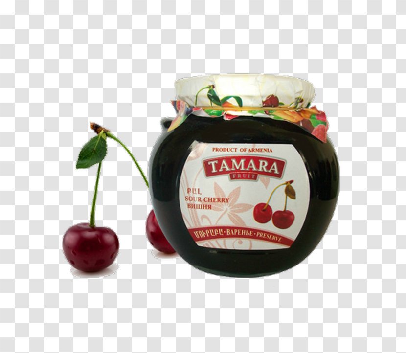 Varenye Fruit Jam Cerasus Cranberry - Jar - Canned Pitted Sour Cherries Transparent PNG