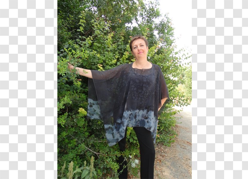 Sleeve T-shirt Outerwear Poncho Sweater - Tree Transparent PNG