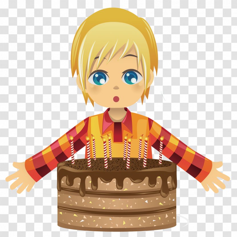 Cartoon Illustration - Resource - Eat The Candle Boy Transparent PNG