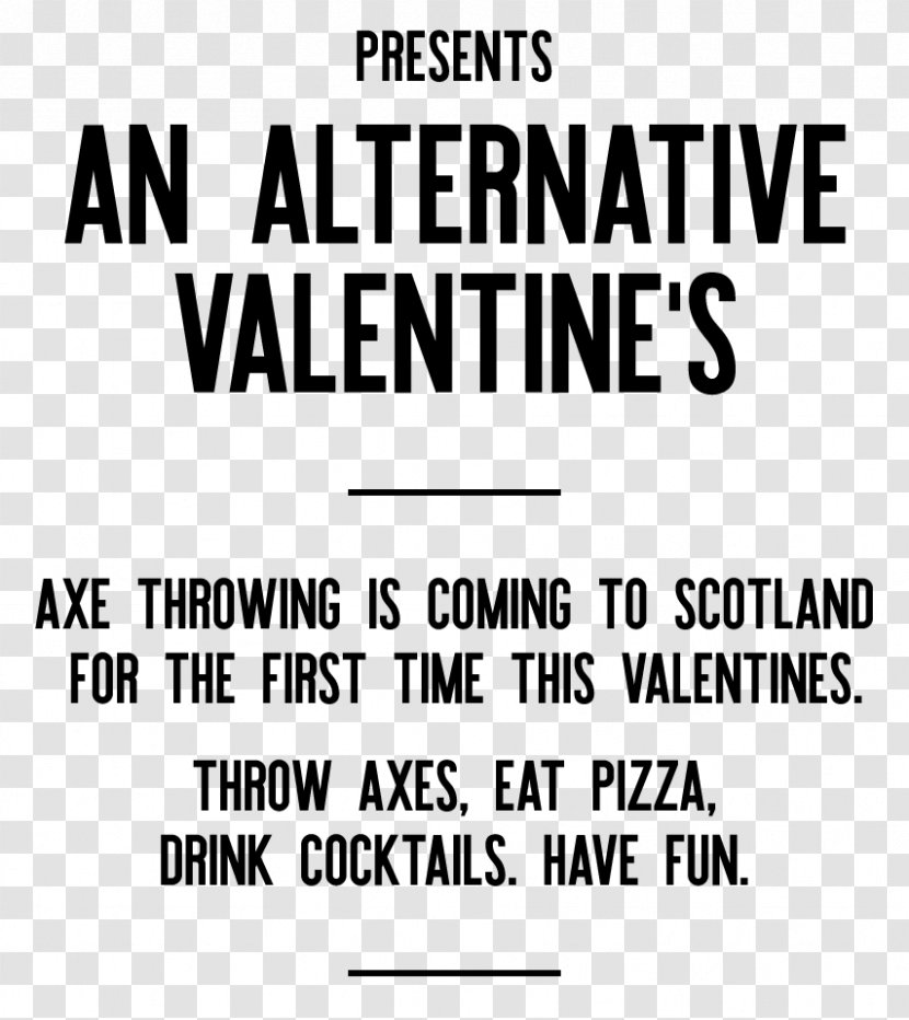 Axe Throwing White Document Edinburgh - Heart - Cocktails Night Transparent PNG