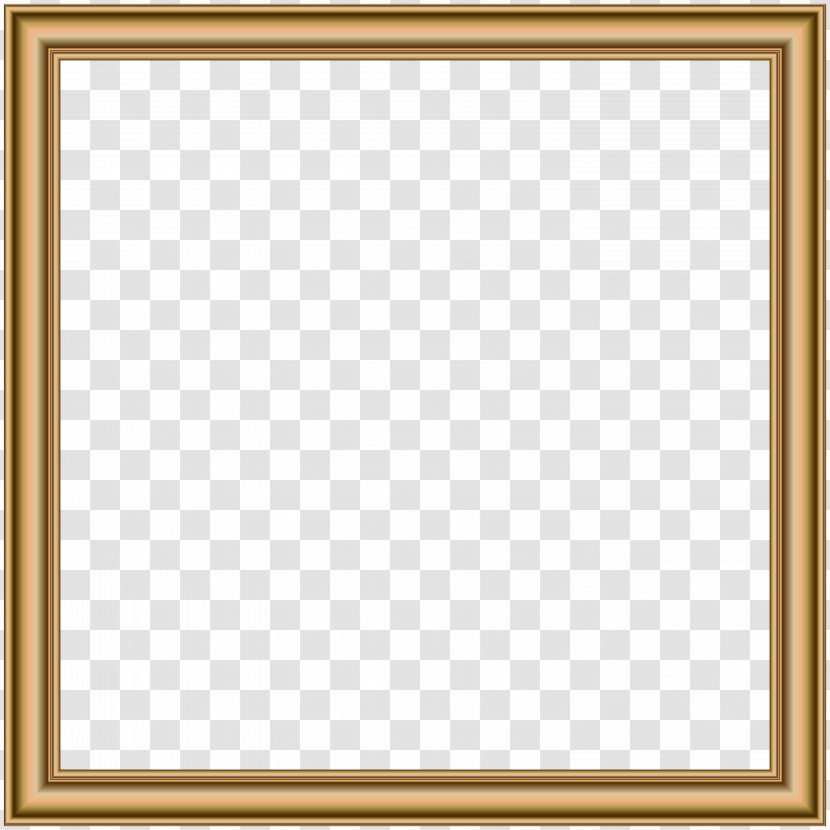Picture Frame Square Text Area Pattern - Board Game - Gold Border Transparent Image Transparent PNG