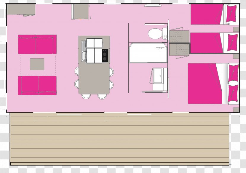 House Architecture Floor Plan - Pink Transparent PNG