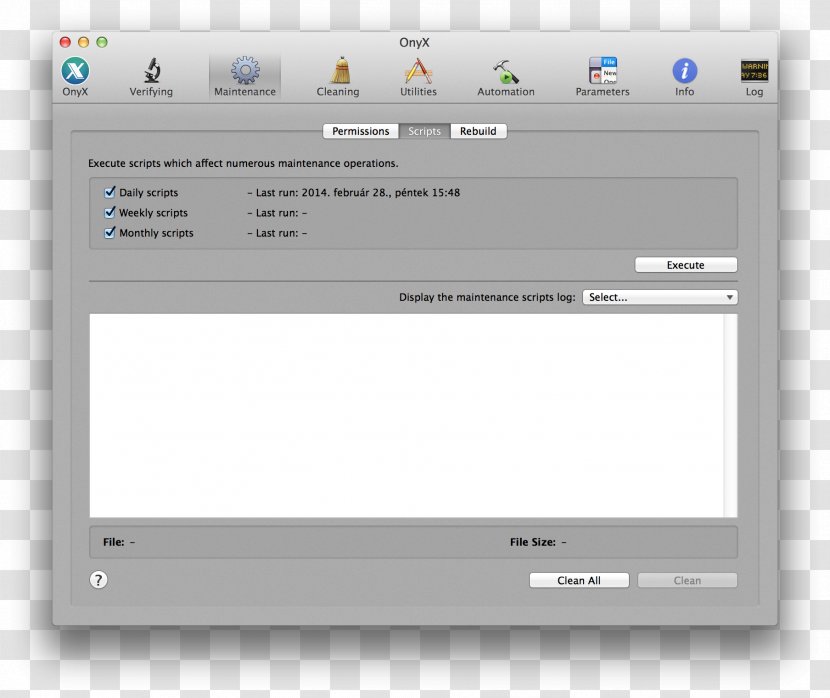 Computer Program Screenshot OnyX MacOS - Multimedia - Onyx Transparent PNG