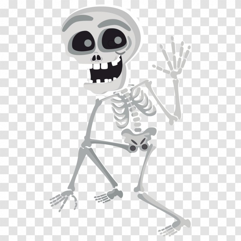 Human Skeleton Halloween Clip Art - Drawing - Free Download Transparent PNG