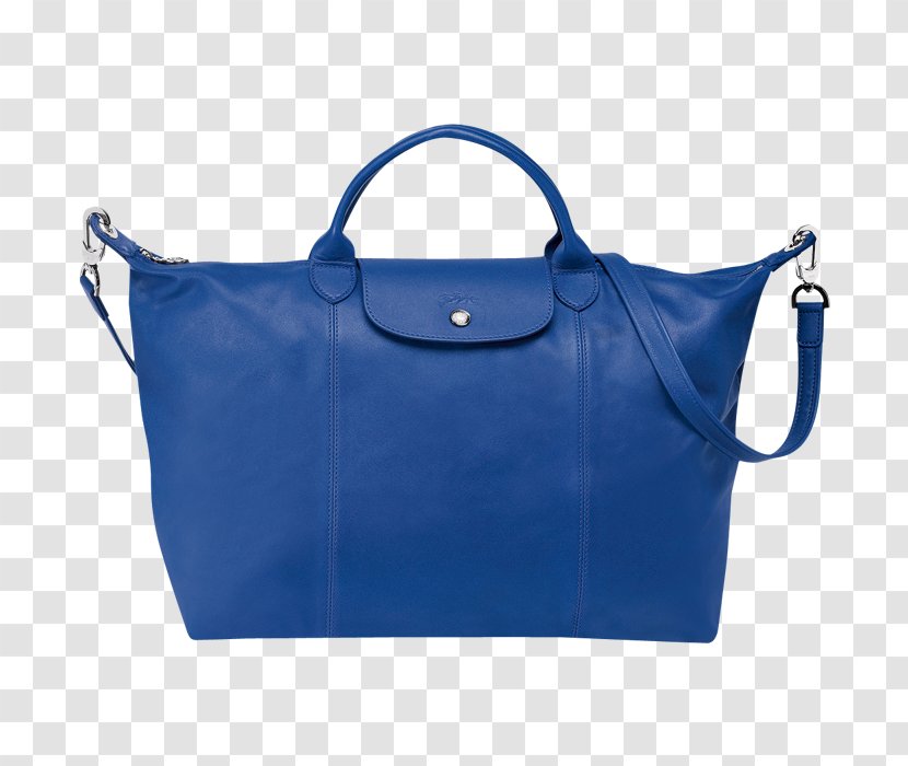 Tote Bag Longchamp Handbag Leather - Electric Blue - Red Spotted Clothing Transparent PNG