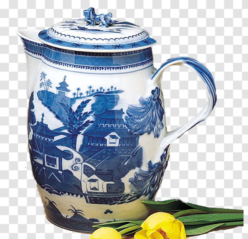 Jug Mottahedeh & Company Tableware Mug Ceramic - Blue And White Porcelain Transparent PNG