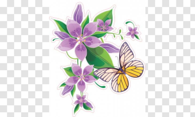 Butterfly Flower Clip Art - Pollinator Transparent PNG