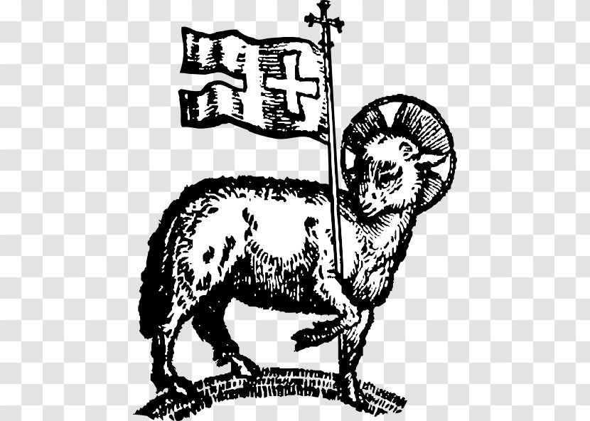 Sheep Lamb Of God Passover Sacrifice And Mutton Paschal Candle - Monochrome Photography Transparent PNG