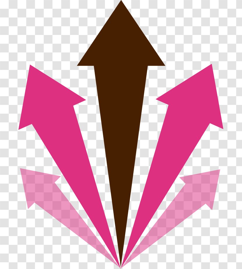 Arrow Pink Icon - Triangle Transparent PNG