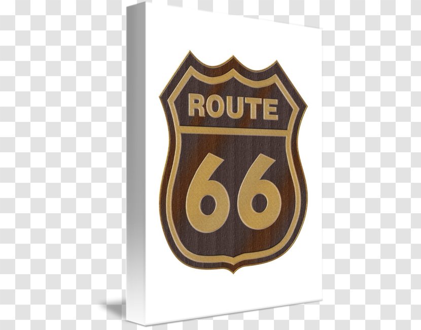 Brand Gallery Wrap Logo Canvas - Route 66 Sign Transparent PNG