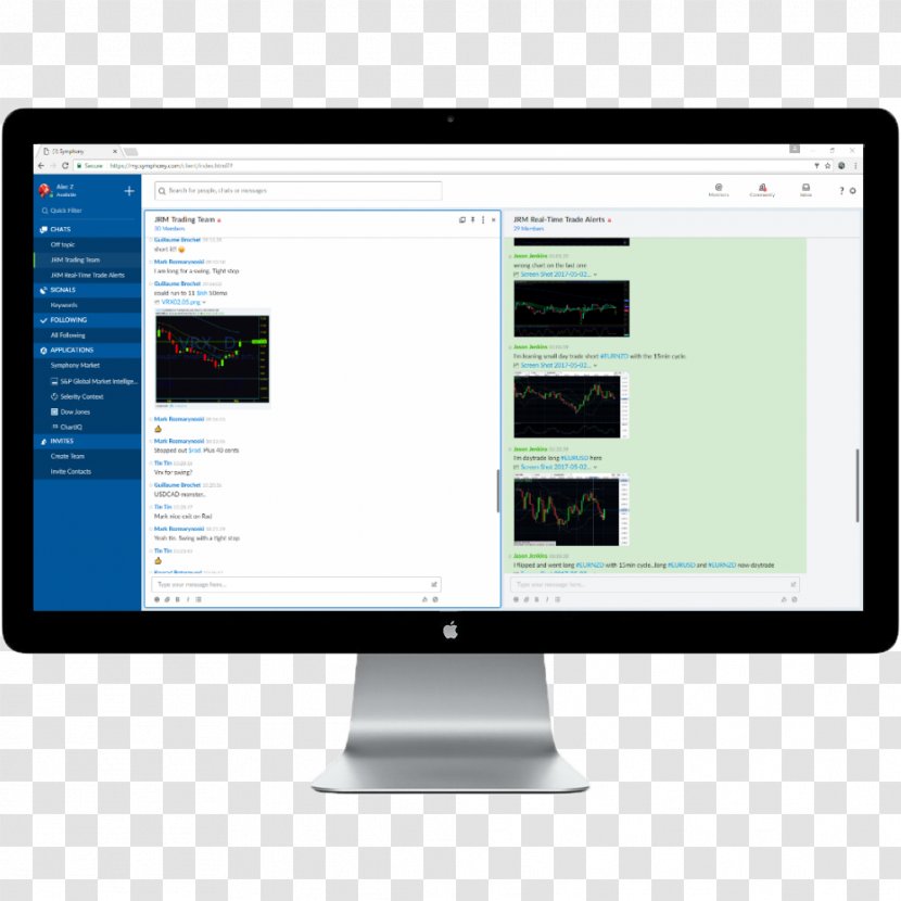 Computer Monitors Apple Thunderbolt Display Laptop Desktop Wallpaper - Monitor - Stock Trader Transparent PNG