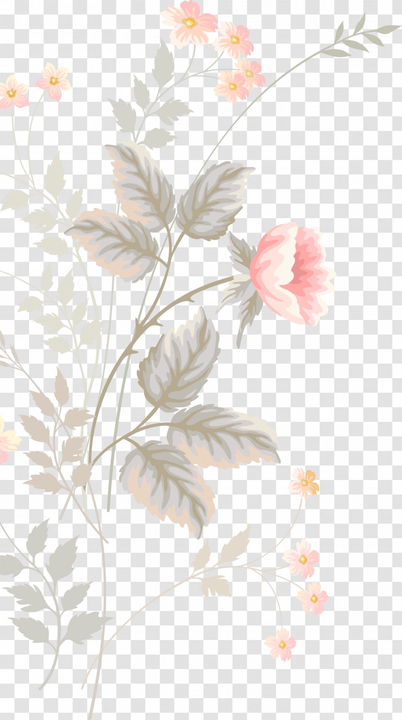 Floral Design Flower Watercolor Painting Pattern - Branch - Pink Hand-painted Flowers Transparent PNG