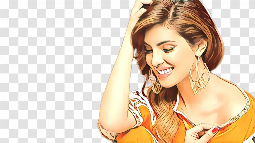 Hair Beauty Nose Blond Smile - Brown Long Transparent PNG