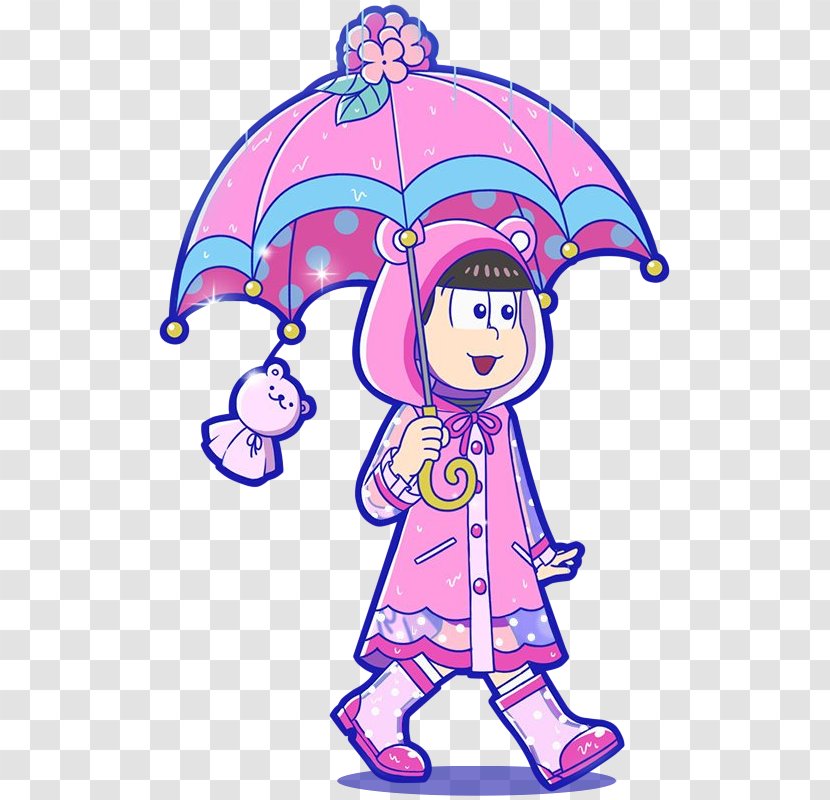 Headgear Raincoat Game Osomatsu-kun Umbrella - Watercolor - Emulator Transparent PNG