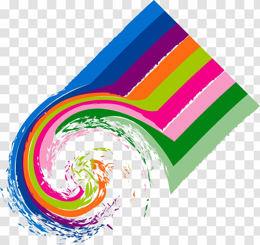 Graphic Design Creativity - Color - Rainbow Lines Vortex Transparent PNG