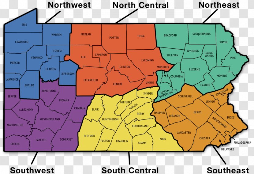 Regions Of Pennsylvania Northeastern Northwest Oath Keepers Map - Scope Practice - United States Armed Forces Enlistment Transparent PNG