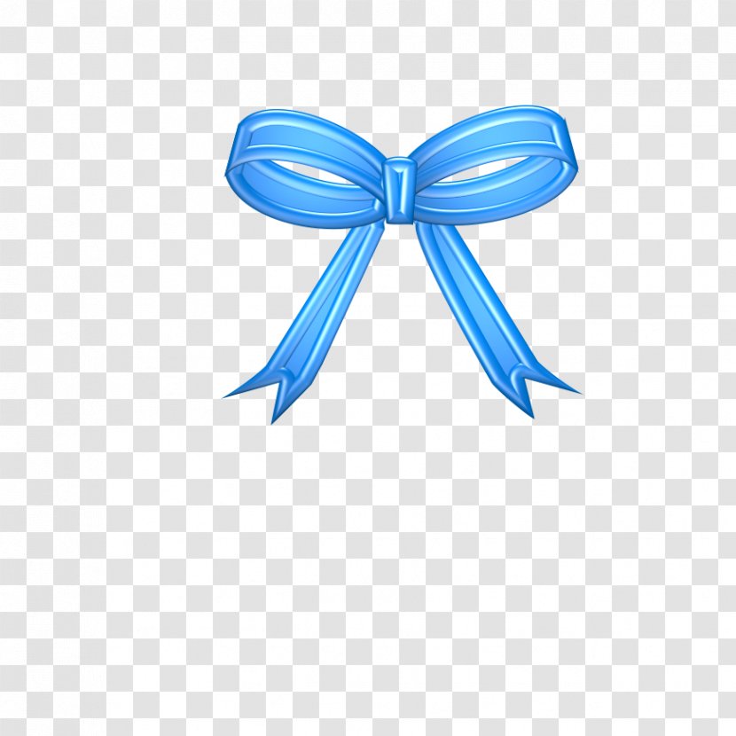 Ribbon Knot Drawing Paper Bow Tie - Blue Transparent PNG