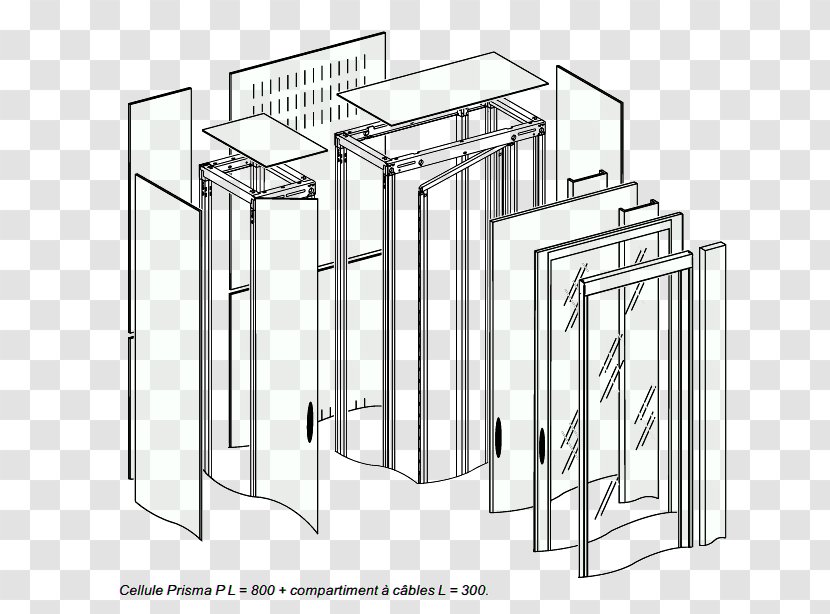 Drawing Engineering Facade Diagram - Black And White - Porro Prism Transparent PNG