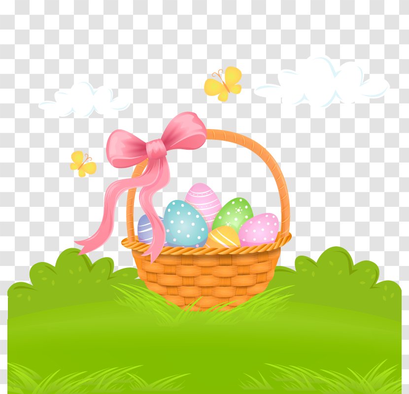 Easter Bunny Wedding Invitation Basket - Egg - Vector Transparent PNG